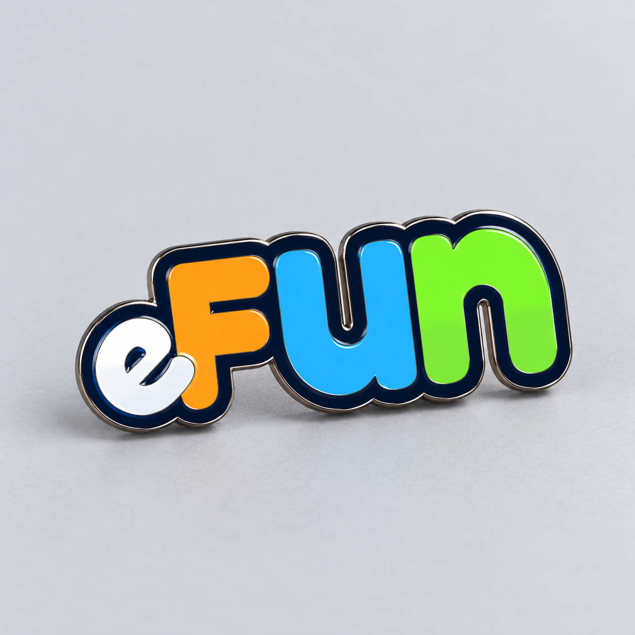 Engineered Fun logo enamel pin