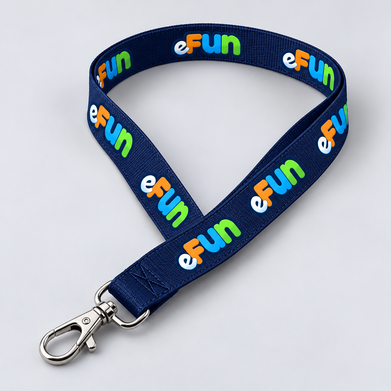 Navy Engineered Fun logo lanyard