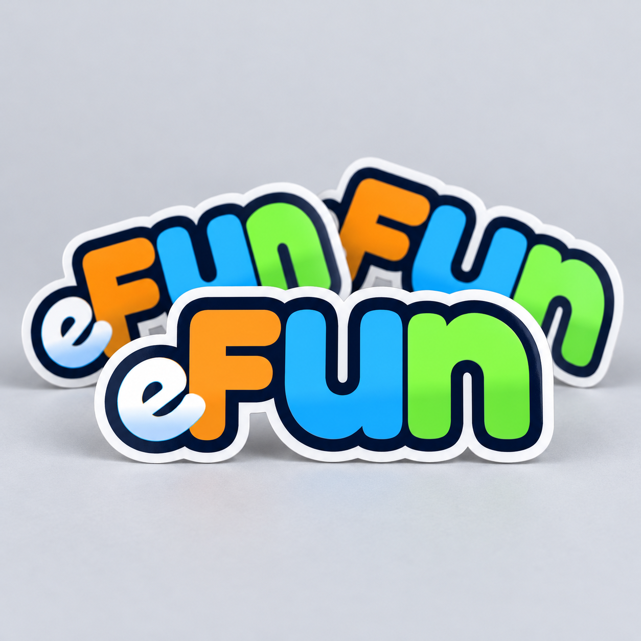 Die-cut Engineered Fun logo sticker